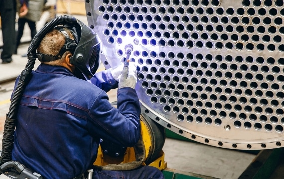 Titanium heat exchanger